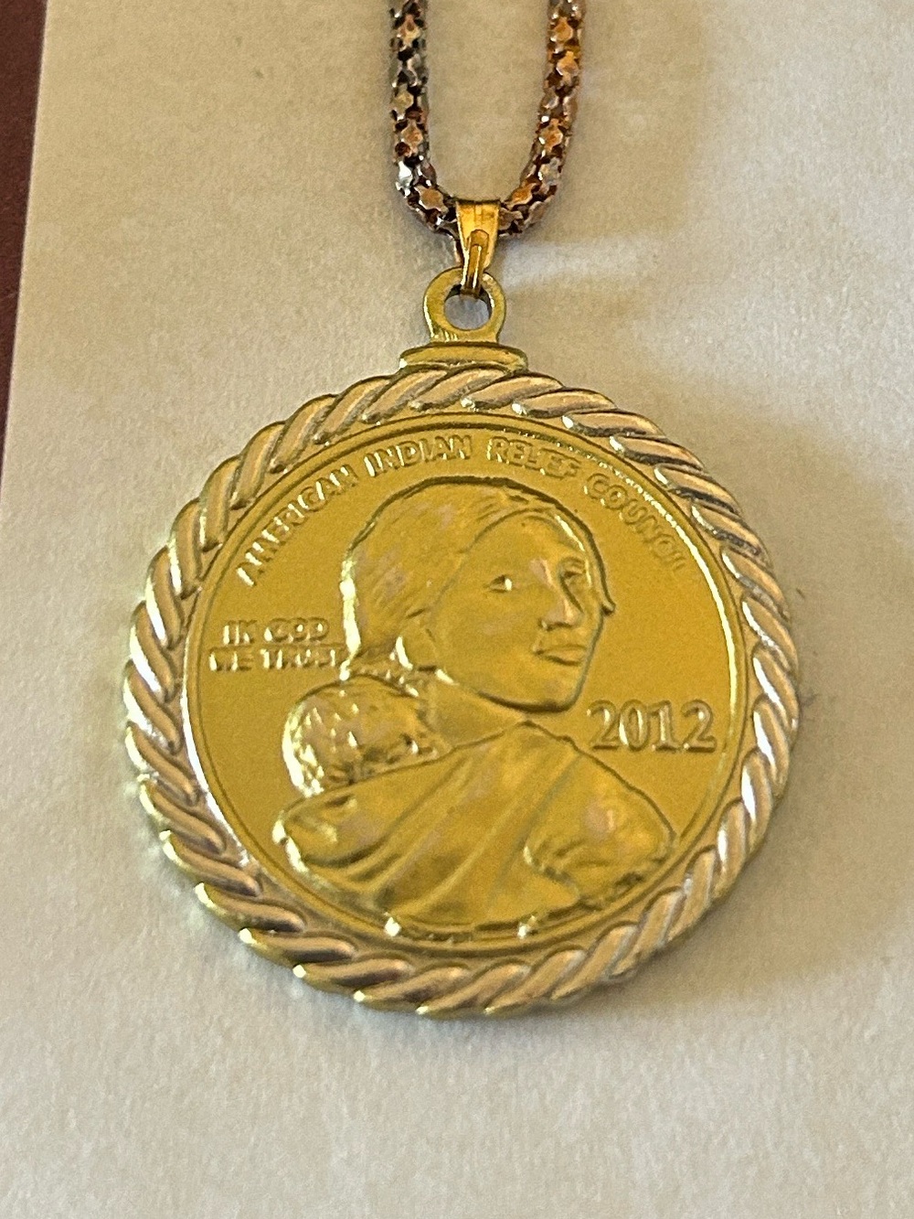 2012 Sacagawea Pendant Necklace
